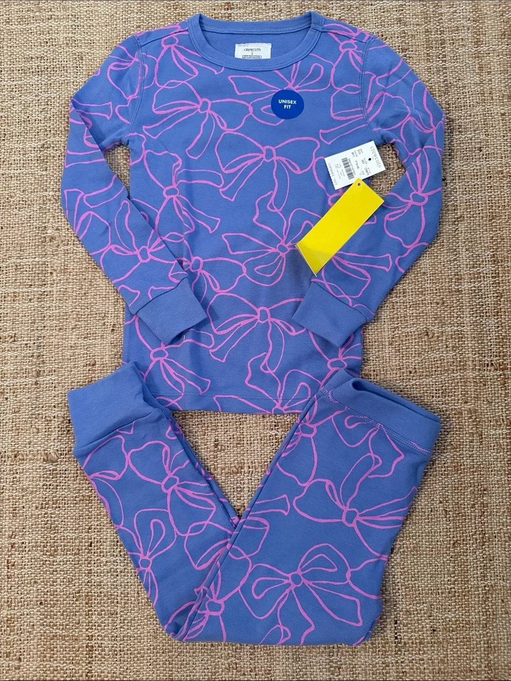 New J.crew Factory Girls' long-sleeve bows pajama set 5T NWT